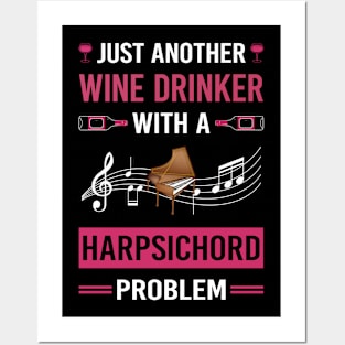 Wine Drinker Harpsichord Harpsichordist Posters and Art
